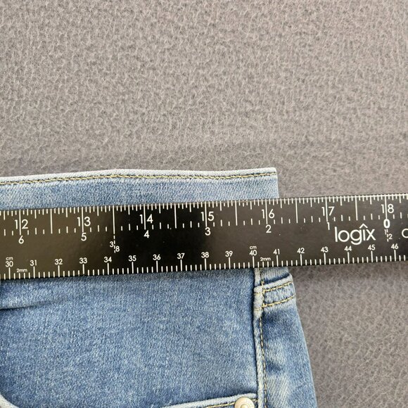 LOFT Women 12/31P High Rise Light Wash Distressed Skinny Jeans - Picture 12 of 13